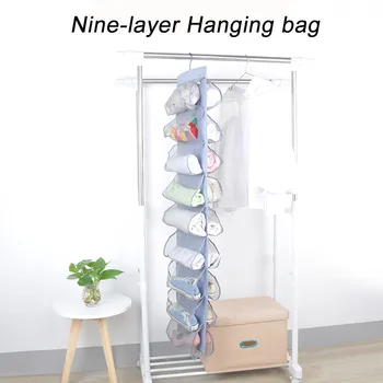 

Wall Hanging Storage Bags Wall Mounted Wardrobe Jewelry Organizer Hang Wall Pouch Socks Bra Underwear Rack Cosmetic Organizer