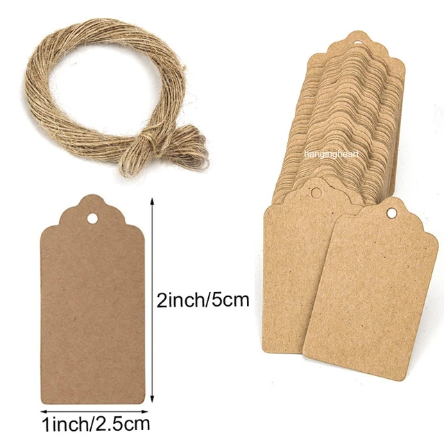 Kraft Paper Gift Tags With String Twine Blank Hang Tag For Labeling Menu  Card Homemade Gifts Wedding Christmas Decorations - Stationery Sticker -  AliExpress
