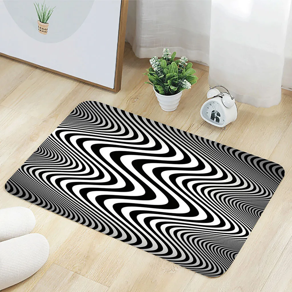 D Ouneed Нескользящие коврики креативные геометрические видения ковры кухня tapis salle de bain домашние декорации Прямая поставка 40*60 см - Цвет: D