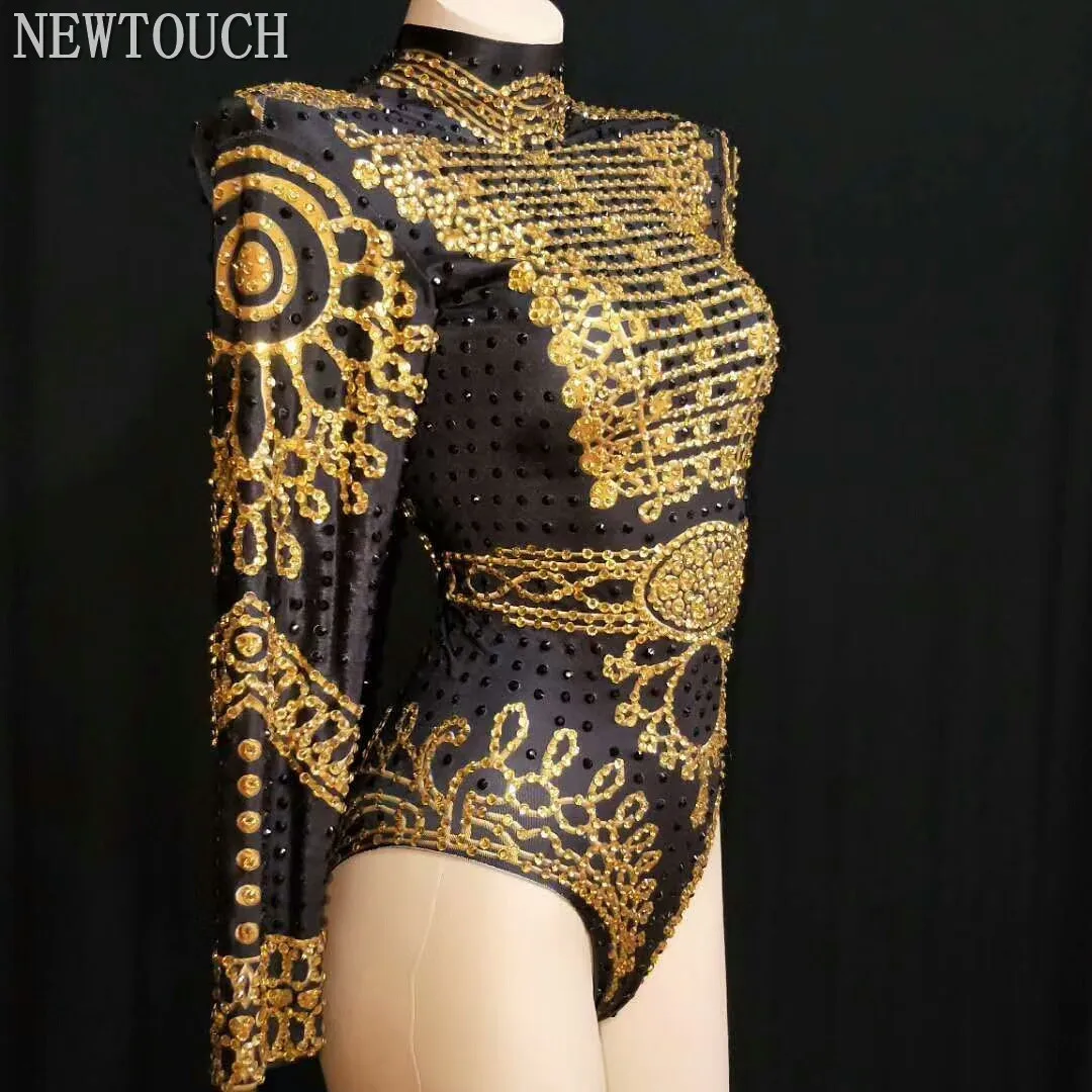 Стразы Боди Леггинсы DS Костюм Певица Сценическая Одежда DJ Dance WEAR Партии Стрейч Комбинезон Экипировка Сексуальная Одежда