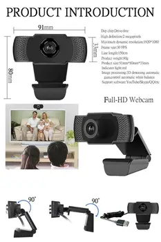 

480P / 720P / 1080P Computer Camera HD USB Webcam Built-in Microphone