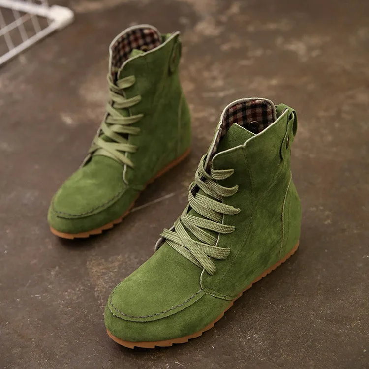 

2019 Spring and Autumn Flat with Suede Fashion Sweet Lace Female Booties Martin Boots Wild Women's Shoes Women's Boots shoes