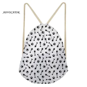

Girls Cute Dog Paw 3D Printing Small Bag Drawstring Ladies Shoes Bag Women Storage Package for Custom Logo Sac Sport