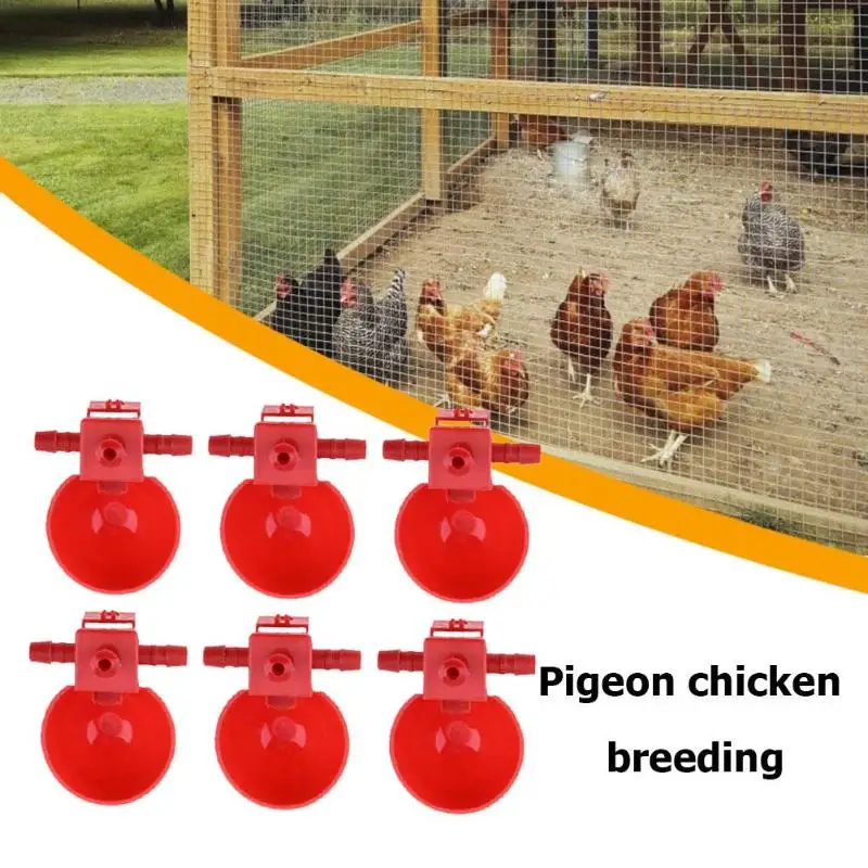 10pcs Handy Chicken Poultry Chick Fowl Water Feeding Cup Bird Coop Water Drinker Waterer Drinker Bowl Water Coop