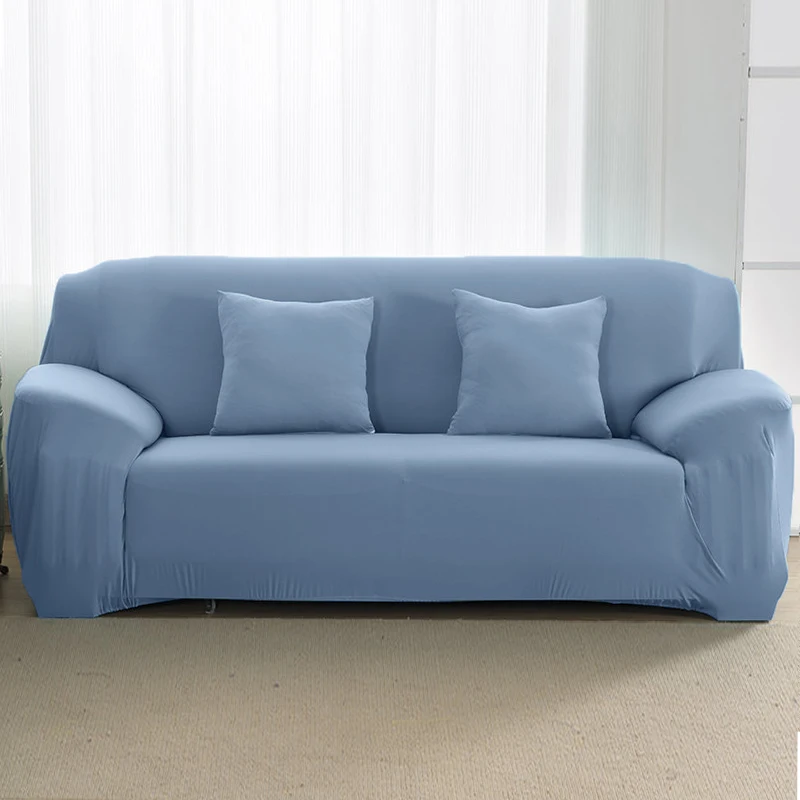 21 цвет, сплошной цвет, чистый цвет, чехлы для дивана, растягивающиеся Чехлы для дивана, чехлы для дивана, чехлы для влюбленных сидений, чехлы для дивана - Цвет: Grey blue