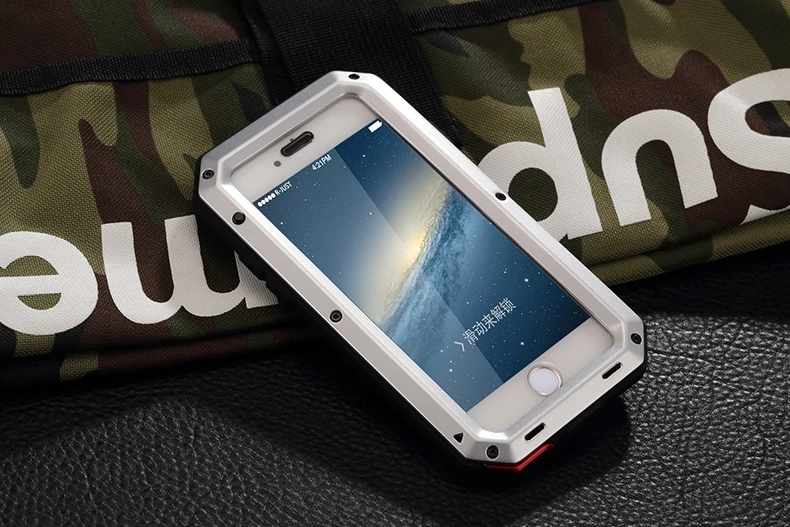 Роскошный противоударный защитный чехол для телефона Doom s для iPhone X, XR, XS, Max, 8, 7, 6, 6s Plus, 5, 5S, 5C, SE, чехол, стеклянная пленка, водонепроницаемая металлическая пленка