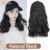 MEIFAN Synthetic Fluffy Wave Curly Natural Hair with Hat Baseball Cap Naturally Connect Adjustable Trucker Hat Wig 9