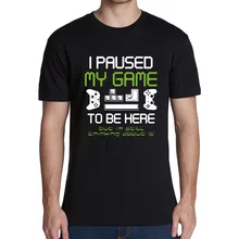 Игровая футболка, футболка с надписью «I pastened My Game To Be Here», игровая футболка, Повседневная Мягкая футболка с круглым вырезом, европейский размер, хлопок, топы