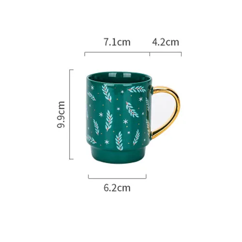 Green-Mug JINSERTA Рождественская елка керамическая тарелка блюдо Миска Посуда Западная еда стейк суши тарелка Десерт Фрукты салат декоративный поддон - Цвет: Green-Mug
