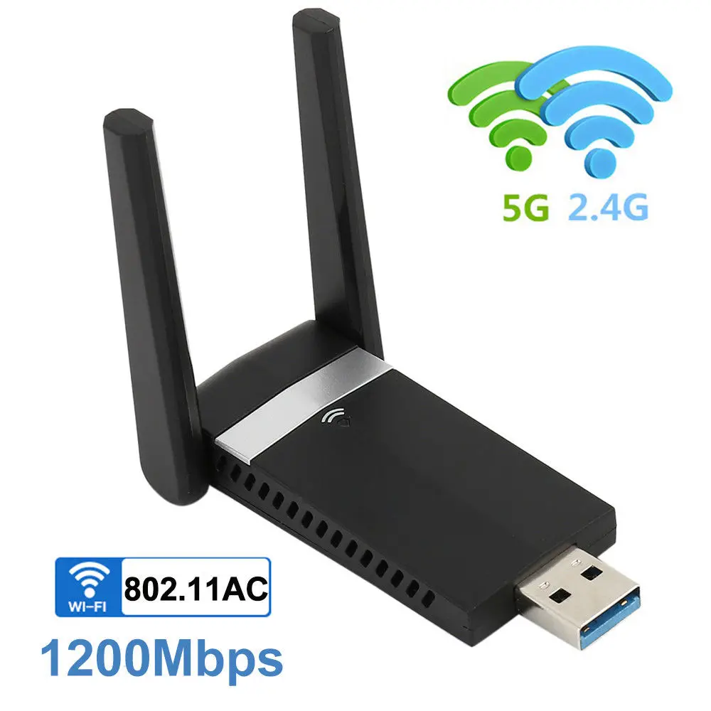 SOONHUA USB 3,0 адаптер двухдиапазонный USB WiFi ключ 1200 Мбит/с USB 3,0 беспроводной LAN адаптеры с CD