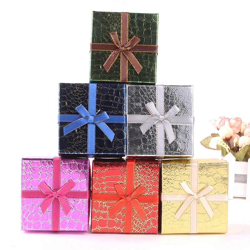 

6pcs Crocodile Pattern Beautiful Jewelry Box Boutique Gift Box Handmade Soap Packaging Jewelry Wedding Box Creative Fashion H024