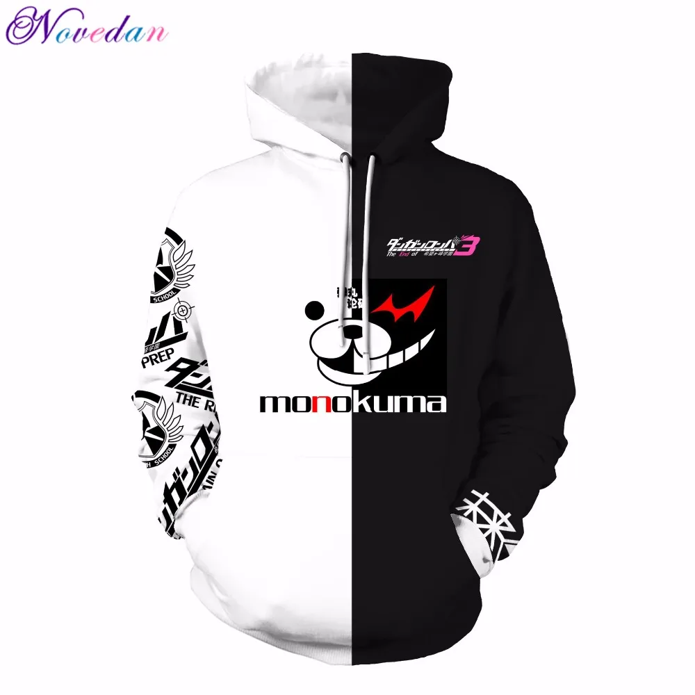 Novedan Anime Danganronpa Monokuma Cosplay Costume Unisex Hoodie Sweatshirt Hooded Black White Bear Long Sleeve Daily Casual Coat Jacket -Zentai shop online H2ec495aa945f412f88ada07c3652e708z.jpg
