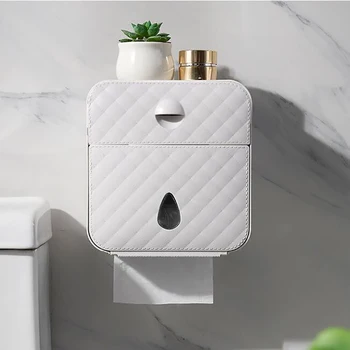

Multifunctional Toilet Paper Holder Waterproof Wall-Mounted Punch-Free Toilet Paper Storage Box