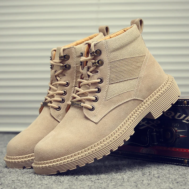 

2020 Spring Men Boots High Help Tooling Large Size Quality Desert Boots Warm And Comfortable Men Shoes zapatos de hombre
