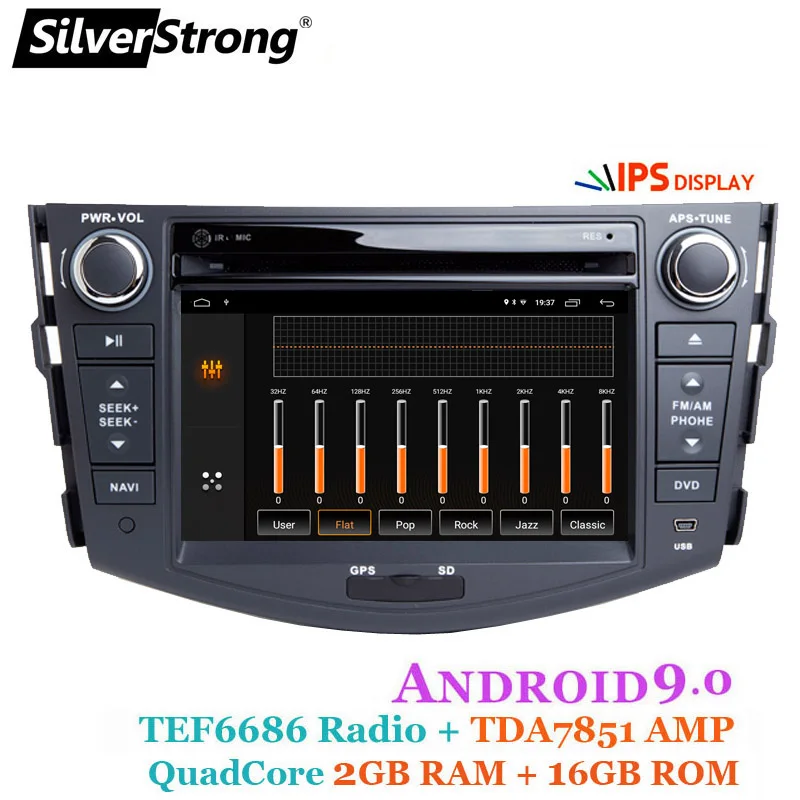 SilverStrong 2din ips DSP автомобильный Android9.0 dvd-плеер для Toyota Rav4 RAV 4 Аудио Видео Авто Стерео gps навигация радио DAB
