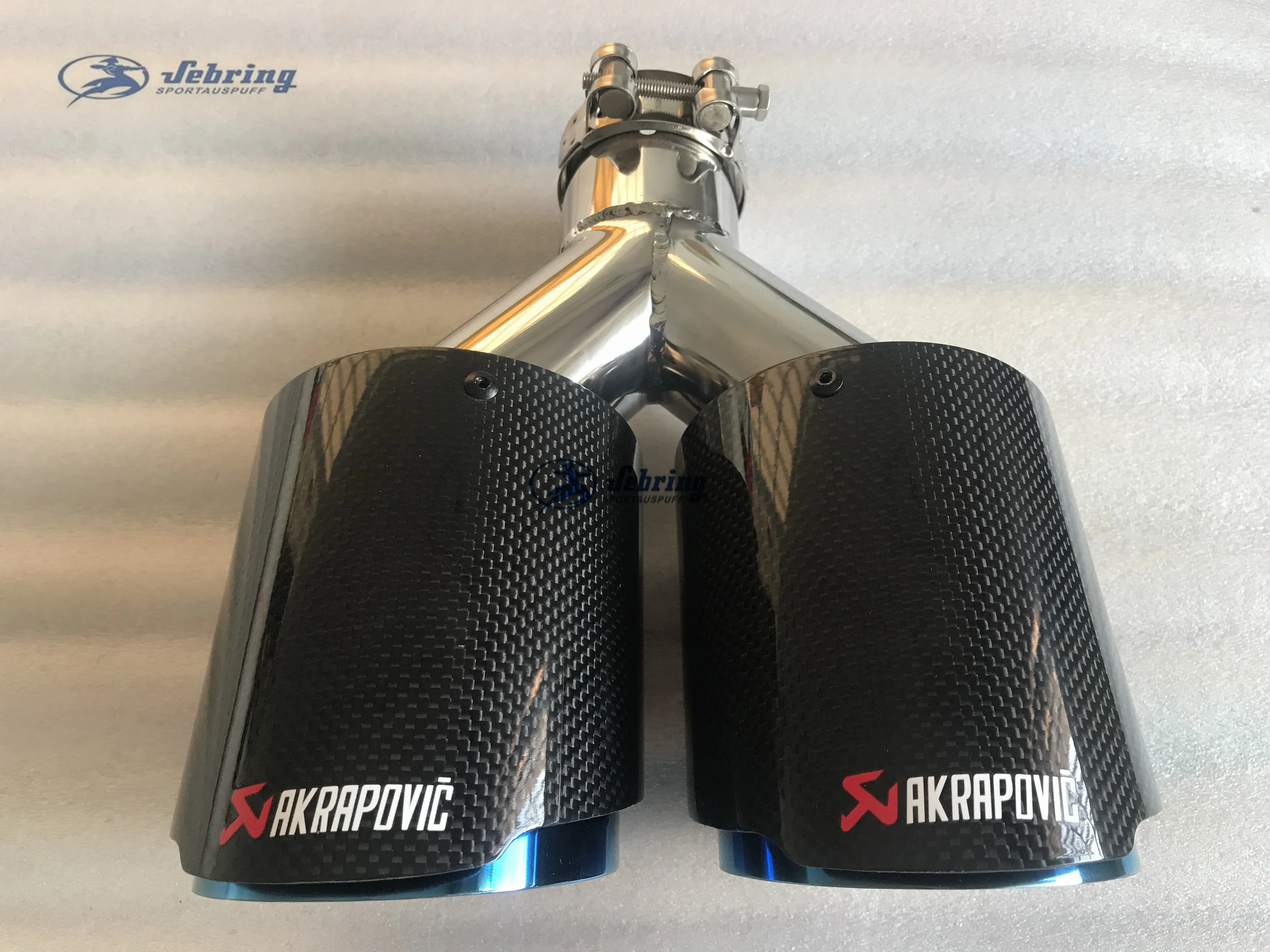 AKRAPOVIC автомобиль модифицированный Карбон волокно AK труба из нержавеющей стали синий двойной углерод выхлопная труба Хвост Глушитель украшение автомобиля