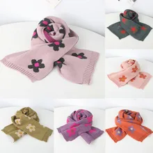 Модная детская вязаная шаль, шерстяной утепленный ветрозащитный шарф