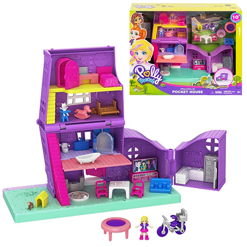 Polly Pocket Mini Polly Little Store Box девочки автомобиль игрушки Мир мини-сцена Игрушка девочка подарок Кукольный дом аксессуары Juguetes - Цвет: GFP42