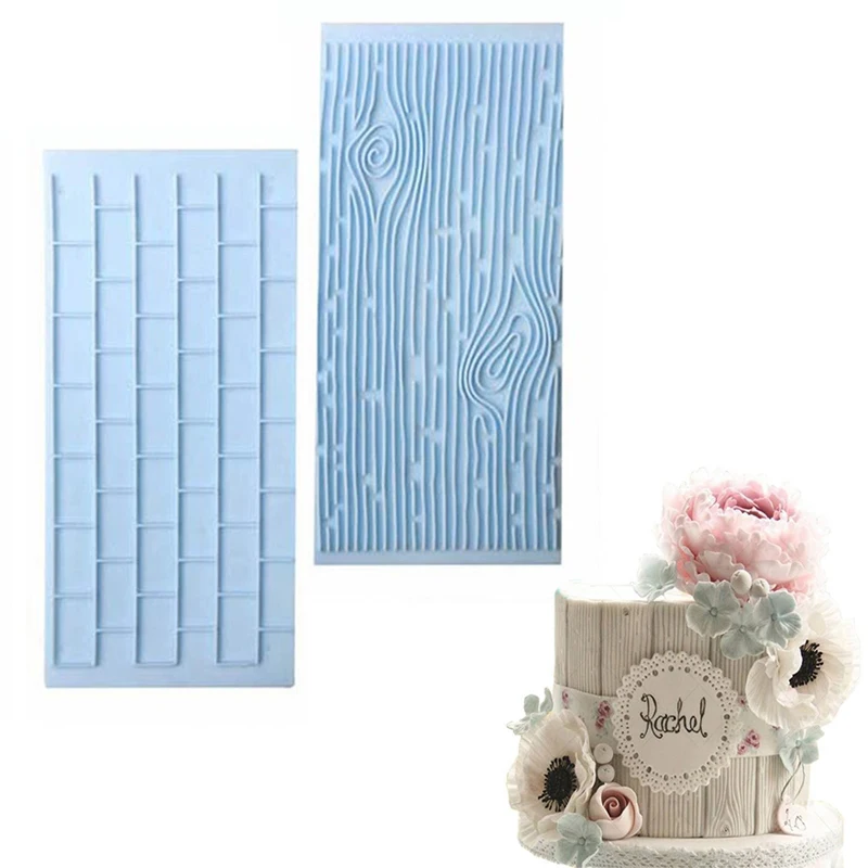 

1PC Creative Stone Wall Wood Grain 3D Chocolate Mold Silicone Candy Fondant Mould DIY Baking Mold Cake Decorating Tools