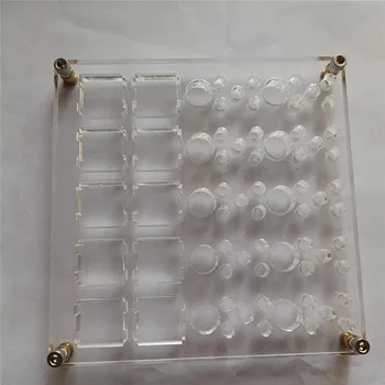 

10-hole Transparent Acrylic Position Lubricating Plate for Mechanical Keyboard lubricate Switch tester DIY Tool
