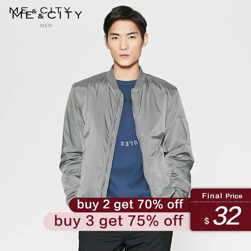 

Me&City Men's Winter Jacket Casual Baseball Coat Warm Men Winter Business Coat Windproof Padded Jacket Homme