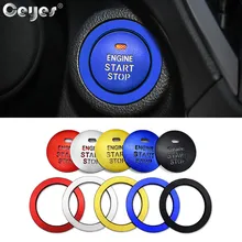 Ceyes автомобильные аксессуары Стикеры для двигателя Стайлинг старт стоп кольцо Кнопка отделка чехол для Subaru Forester Outback для Lexus для Toyota
