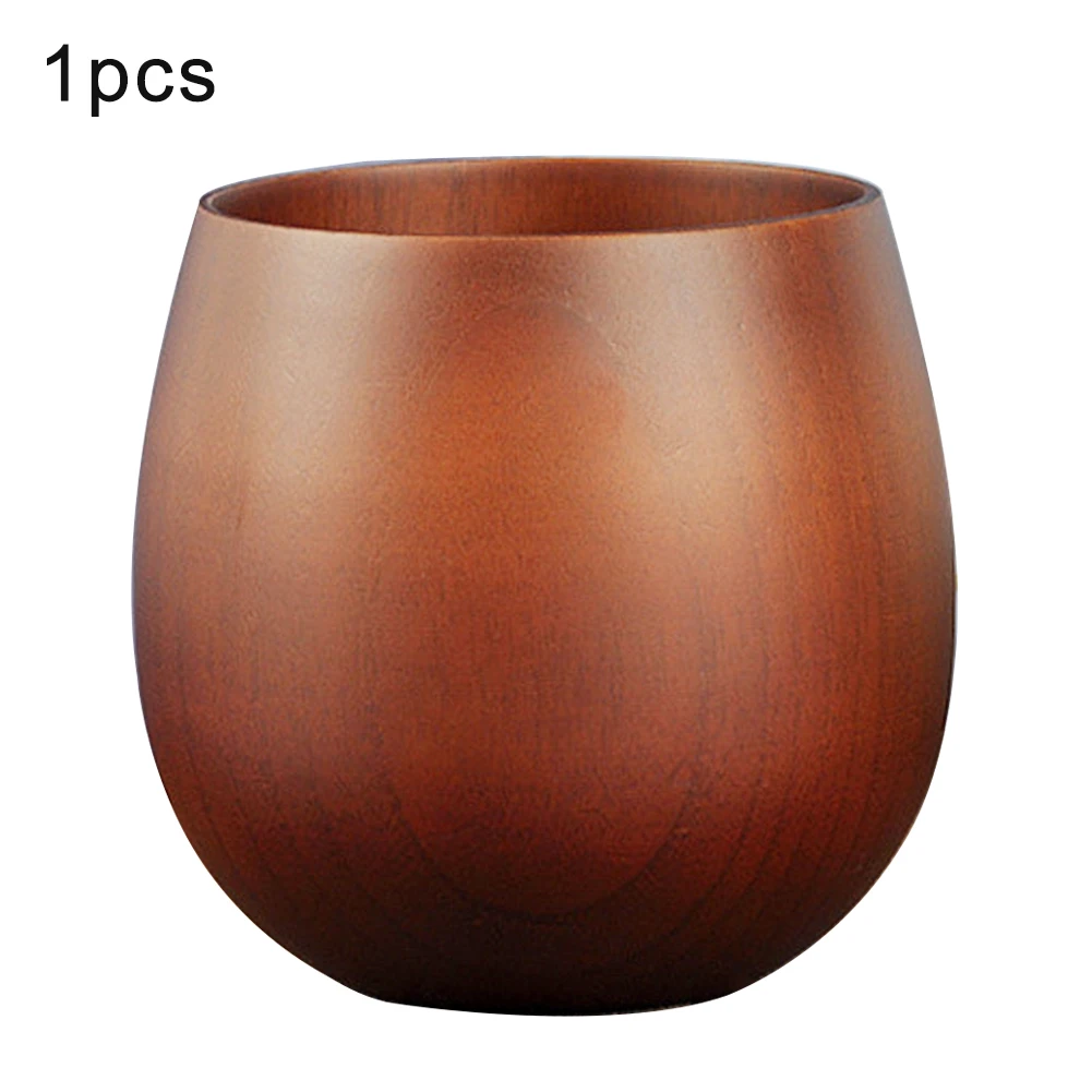 200ml Big Belly Beer Tea Coffee Milk Water Cup Jujube Wooden Bar Pub Drinkware