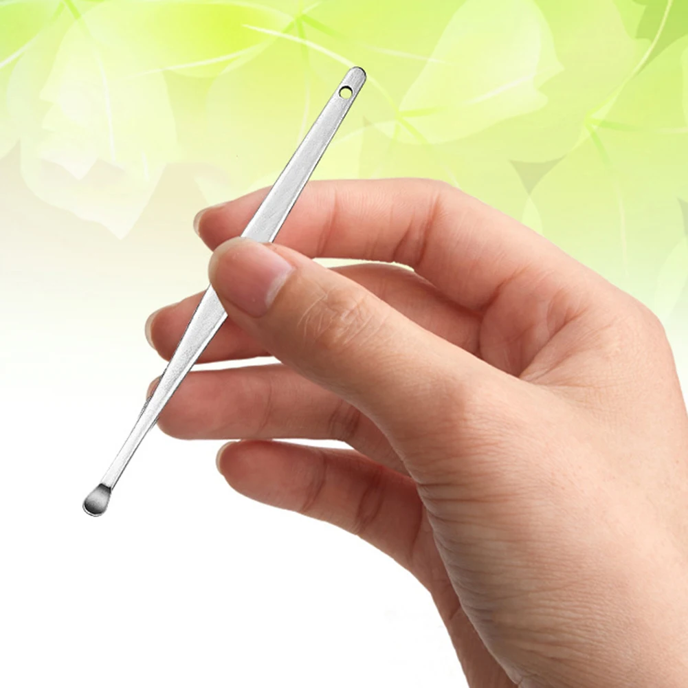 5Pcs Unisex Stainless Steel Spiral Ear Picks Spoon Wax Removal Cleaner with Box New Ear Care 3