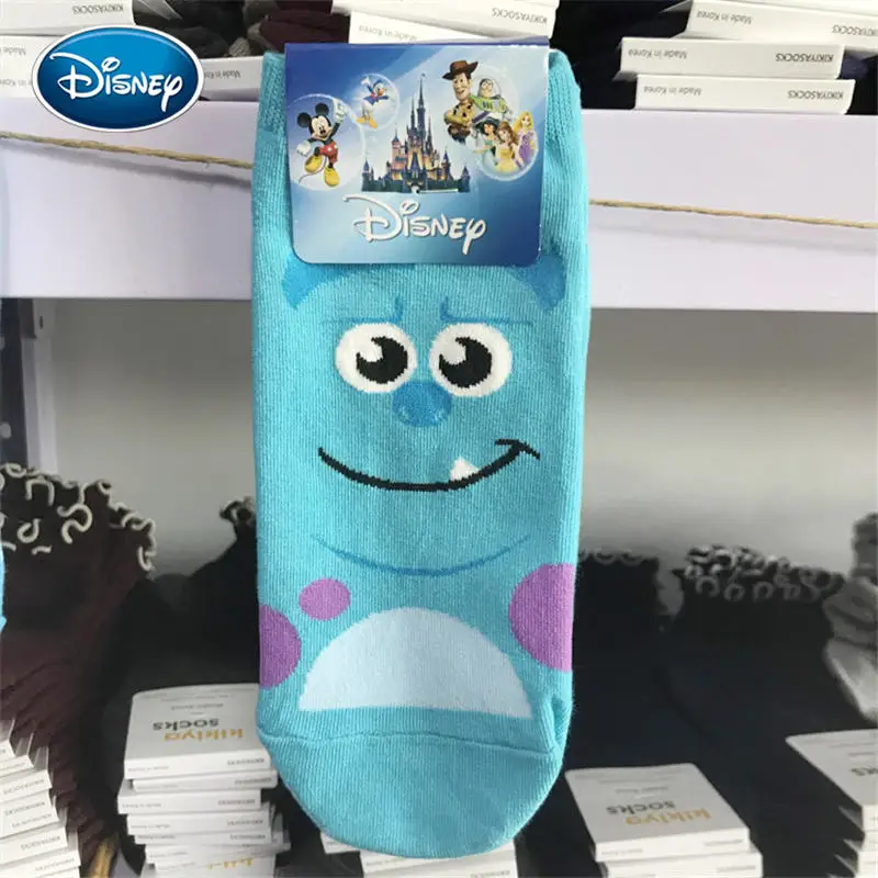 

Disney Cute Cartoon Girl Cotton Short Stocks Stitch / Monster Power Company Soft Socks Size 35-40