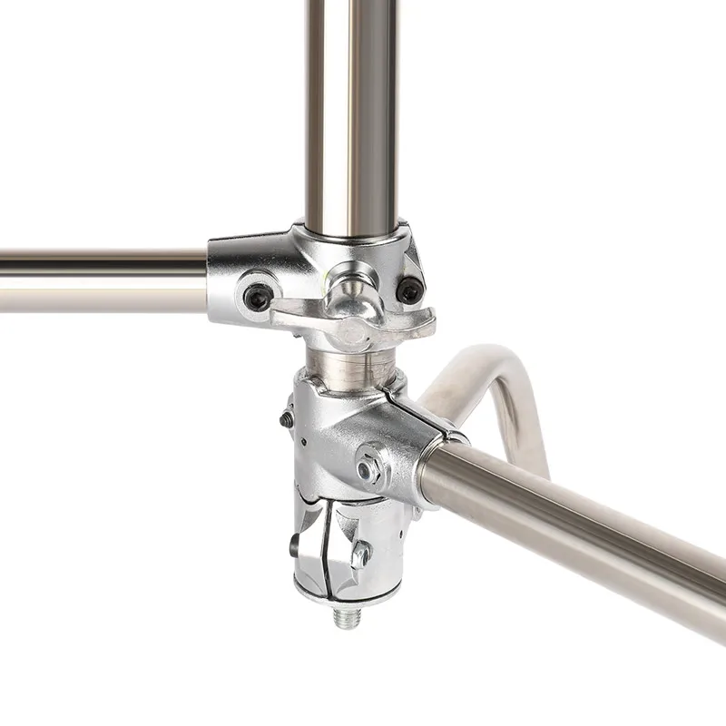 스테인레스 스틸 헤비 듀티 C 스탠드, 붐 암, 최대 높이 8.5ft, 260cm, 사진 조명 스탠드, 3.5ft, 107cm 홀딩 암