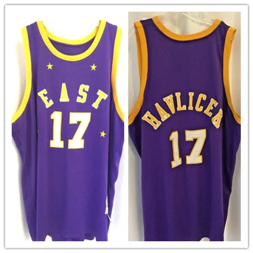 

high quality 17 JOHN HAVLICEK EAST ALL STAR Throwback mens Basketball Jersey Embroidery Stitched any Number and name