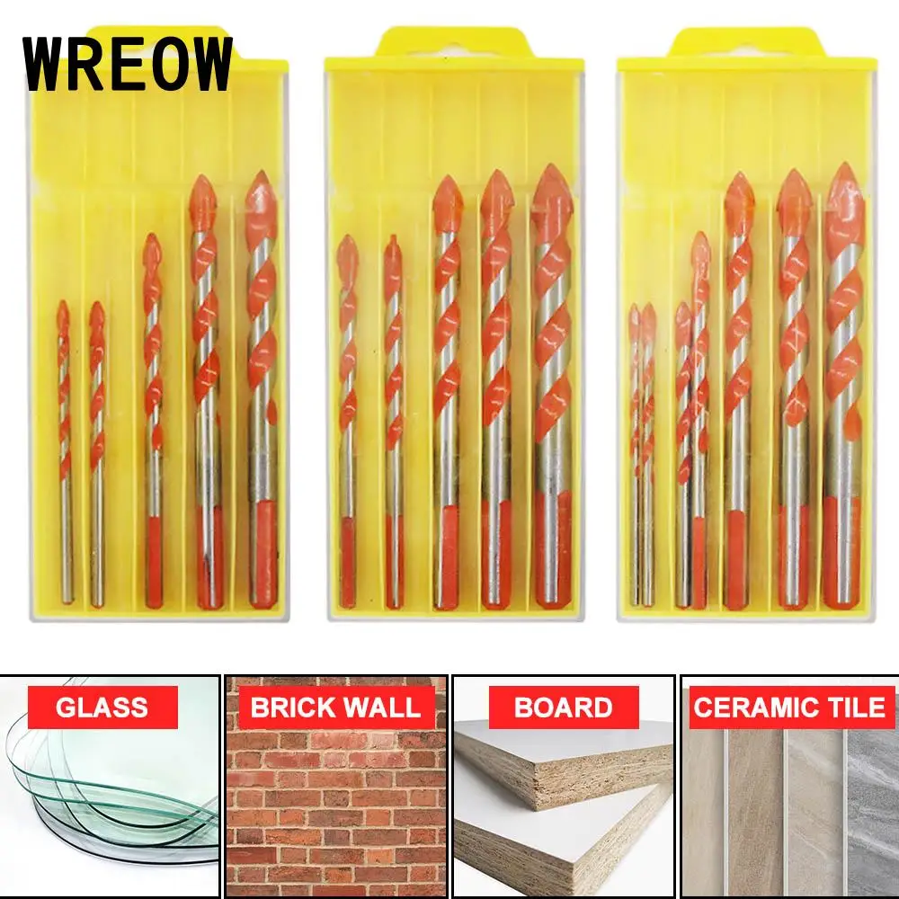 5PCS 4//5//6//8//10mm Triangular-Overlord Handle Drill Bits Ceramic Twist Bit New