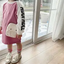 Платье для девочек в Корейском стиле в стиле пэчворк модные весенние хлопковые платья для девочек 2-7 лет, HJ621