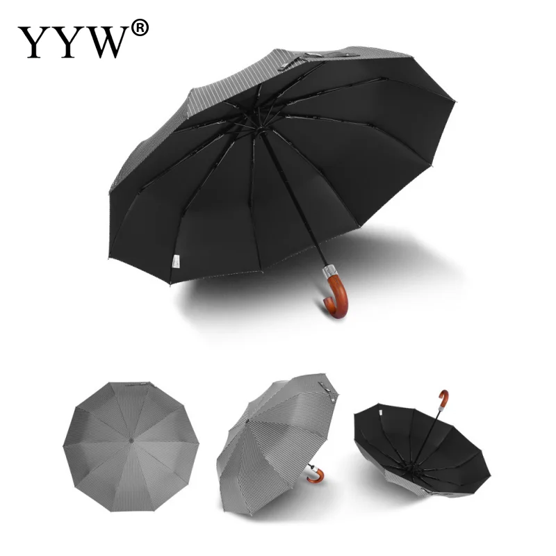 Зонт трость женский Автоматический виниловый Зонты Зонт ветрозащитный 3 складной большой зонт дождь бизнес мужской качество