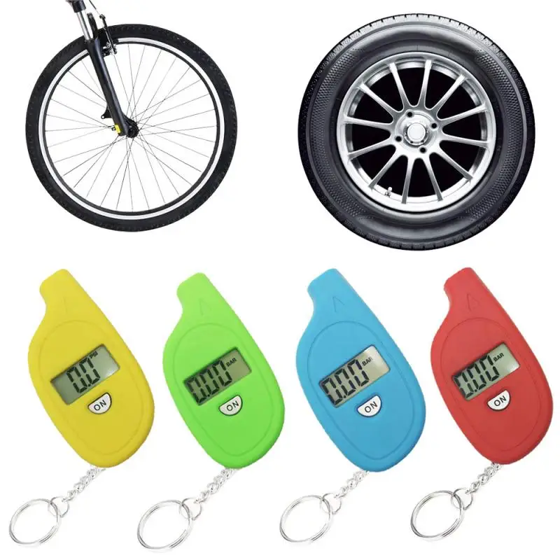 Mini Digital Car Tire Tyre Air Pressure Gauge Meter LCD Display Manometer Barometers Tester for Truck Motorcycle Bike | Автомобили и