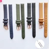 Watch Strap 10mm for Women Handmade Leather Stainless Steel Buckle Bracelet Accessories Black Pink White Red Watchband ► Photo 1/6