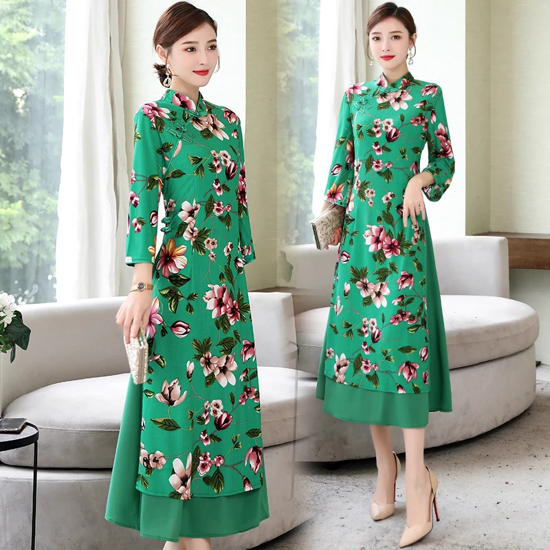 Азиатская традиционная одежда Cheongsam Ao Dai qipao платье для девочек