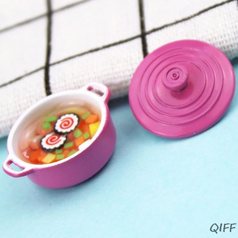 DIY Миниатюрная модель игрушки Моделирование мини цвет миска для супа Кукольный дом украшения