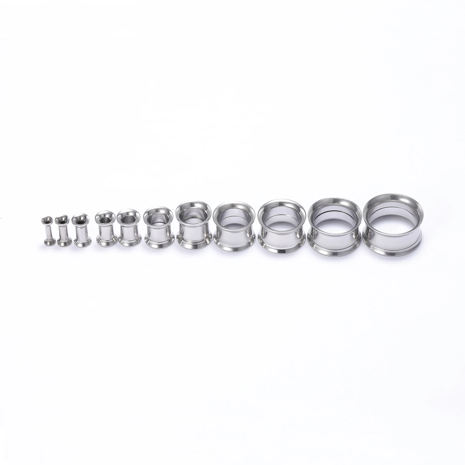 1Pair 2-18mm Ear Tunnels Taper Stretching Kits ear piercing tool piercing jewelry body piercing earrings ear piercing jewelry metal jewelry body piercing kit body piercing jewelry body jewelry ear taper earrings piercing tool 316L Stainless Steel Ear Expander Gauges Double Flared Plugs Body Piercing