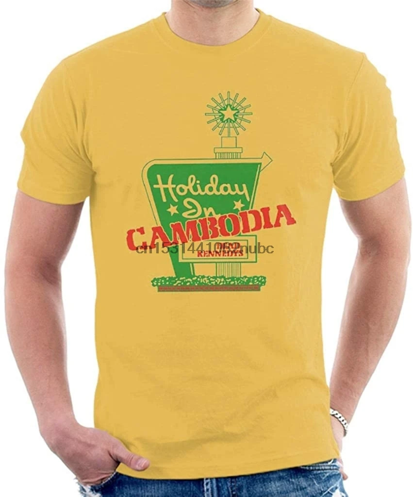 Dead Kennedys Holiday in Cambodia Short Sleeve Mens T-Shirt Daisy Yellow |