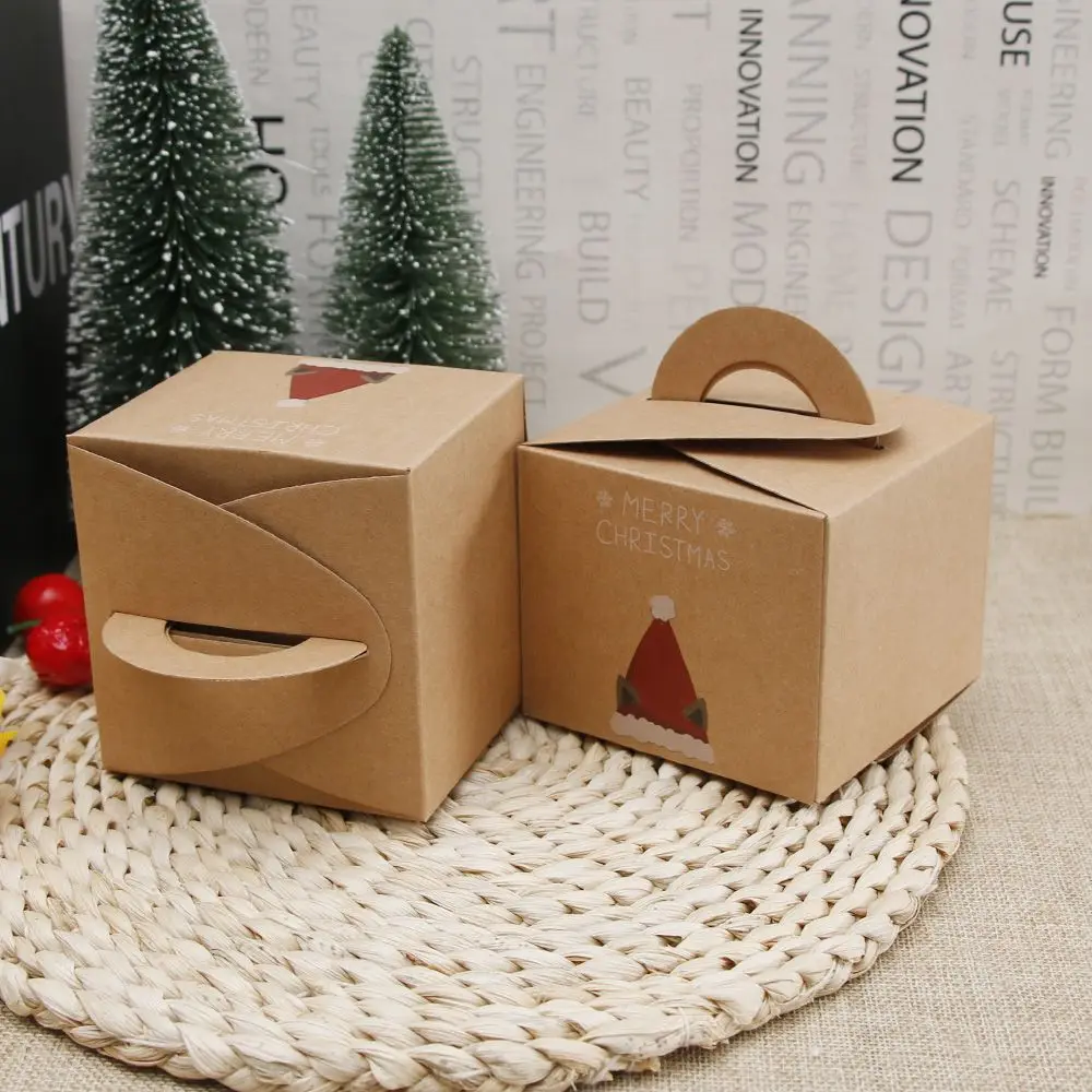 

1pc Eco Friendly Likeable Kraft Paper Gift Box Christmas Eve Apple Box Bake West Point Boxes Festival Present Box Good Delicate