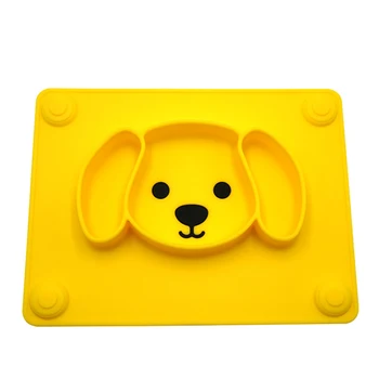 

Suction Baby Placemat Reusable Puppy Shape Leakproof Easy Clean Portable Toddlers Tableware Foldable Cute Non Slip Child Feeding
