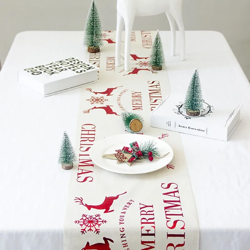 

Christmas Tablecloth Dinner Kitchen Ornaments Dining Table Decorations Home Rectangular Party Table Covers