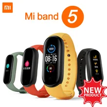 Новый смарт-браслет Xiaomi Mi Band 5, фитнес-трекер с сенсорным экраном 1,1 дюйма, спортивный монитор с Bluetooth, водонепроницаемые смарт-браслеты Новый смарт-браслет Xiaomi Mi Band 5, фитнес-трекер с сенсорным экраном 1,1 дюйма, спортивный монитор с Bluetooth, водонепроницаемые смарт-браслеты