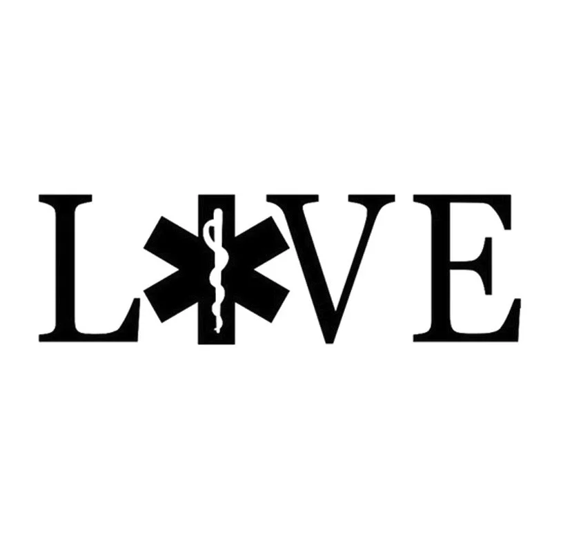 30X9cm Love Emt Decal Paramedic Ambulance Fashion Stickers Decals Vinyl Black/Silver N1501 | Дом и сад