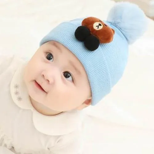 blue hat Комплект из 2 предметов Детский набор из шапки и шарфа с рисунком кошки медведя теплые вязаные свитера для девочек зимняя шапка Кепки мама детские шляпы кепки для девочек, мальчиков вязаная крючком для девочек, для мальчиков шапочки; сезон осень - Цвет: blue hat