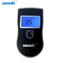GREENWON портативный цифровой мини тестер на алкоголь Алкотестер тест с 5 мундштуком