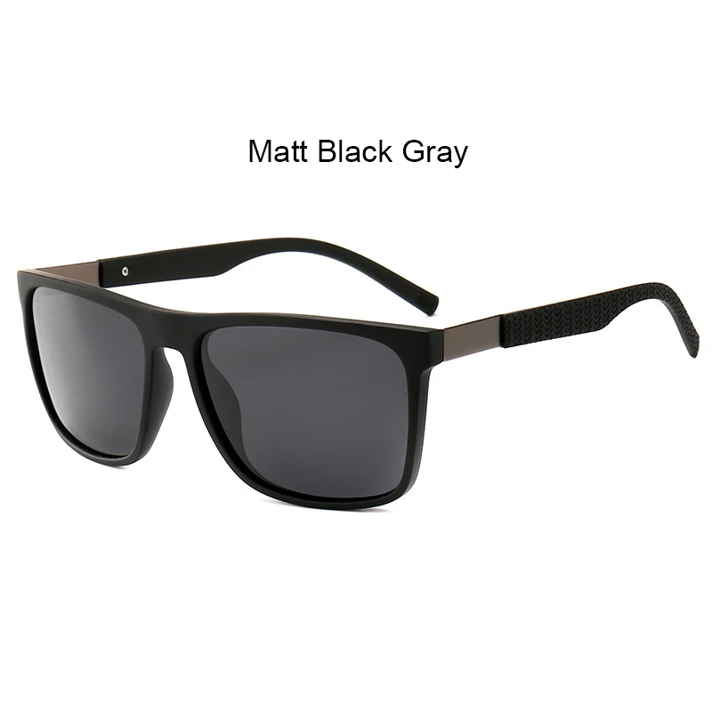 C2 matt black HBK, улучшенный квадратный TR90, фотохромные солнцезащитные очки, поляризационные, для мужчин и женщин, светильник для водителя, сменные, адаптивные линзы, солнцезащитные очки - Цвет линз: C2 matt black