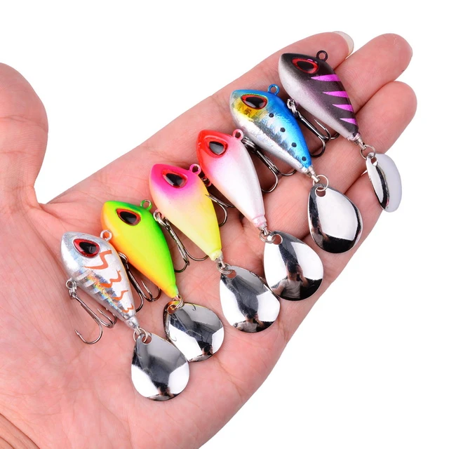  6PCS Funny Fishing Lures, Bass Fishing Lures, Spinner