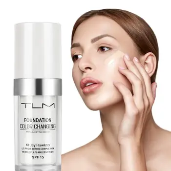 

TLM 30ml Magic Foundation Makeup Color Changing Liquid Foundation Matte High Coverage Concealer Cream Base make up Dropshipping